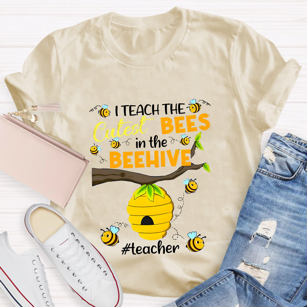 Teach The Cutest Bees Teacher T-Shirt