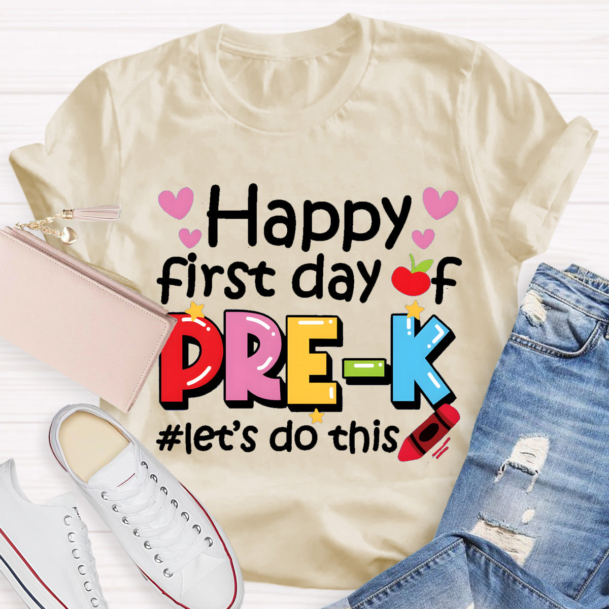 Personalized Grade Happy First Day Of Pre-k Teacher T-Shirt