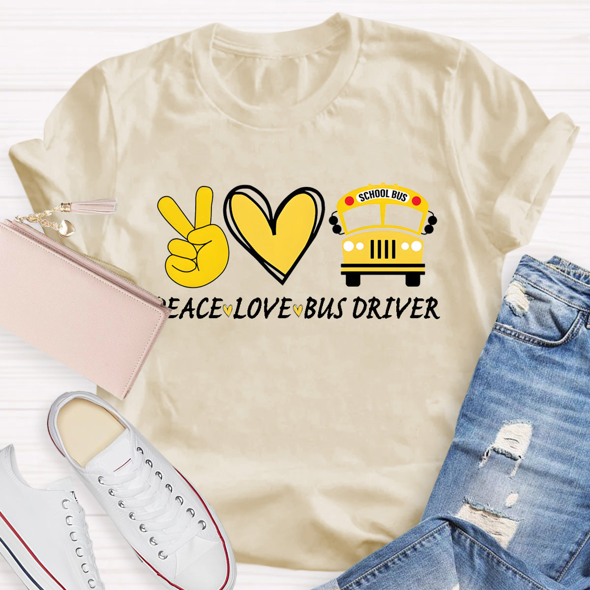 Peace Love Bus Driver T-Shirt