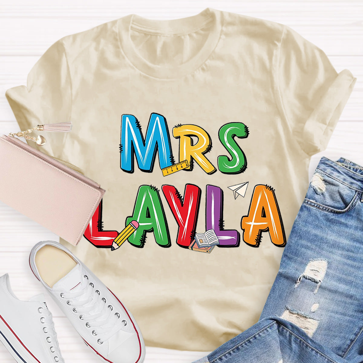 Personalized Your Name Teacher T-Shirt