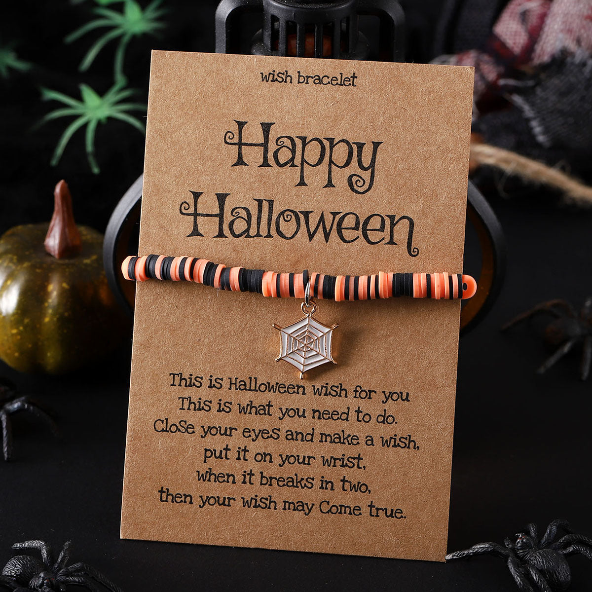 Ghostly Pumpkin Skull Charm Bracelet