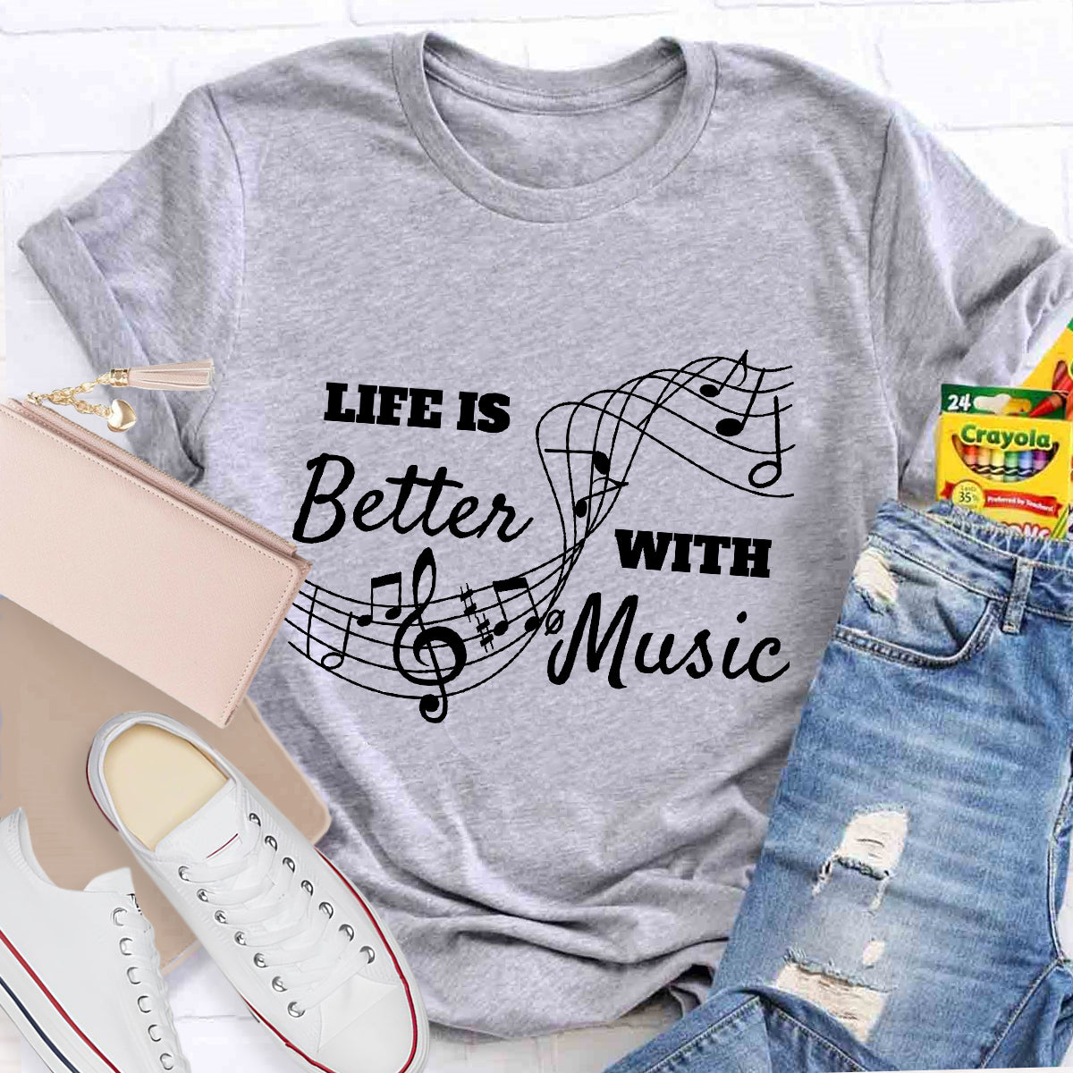 Life Is Better With Music Teacher T-Shirt