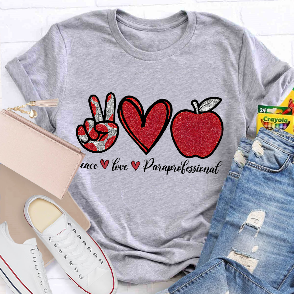 Peace Love Professional Teacher T-Shirt