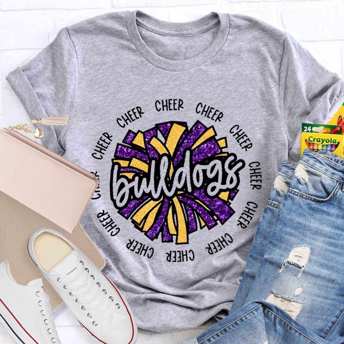 Personalized Cheer Mascot Teacher T-Shirt