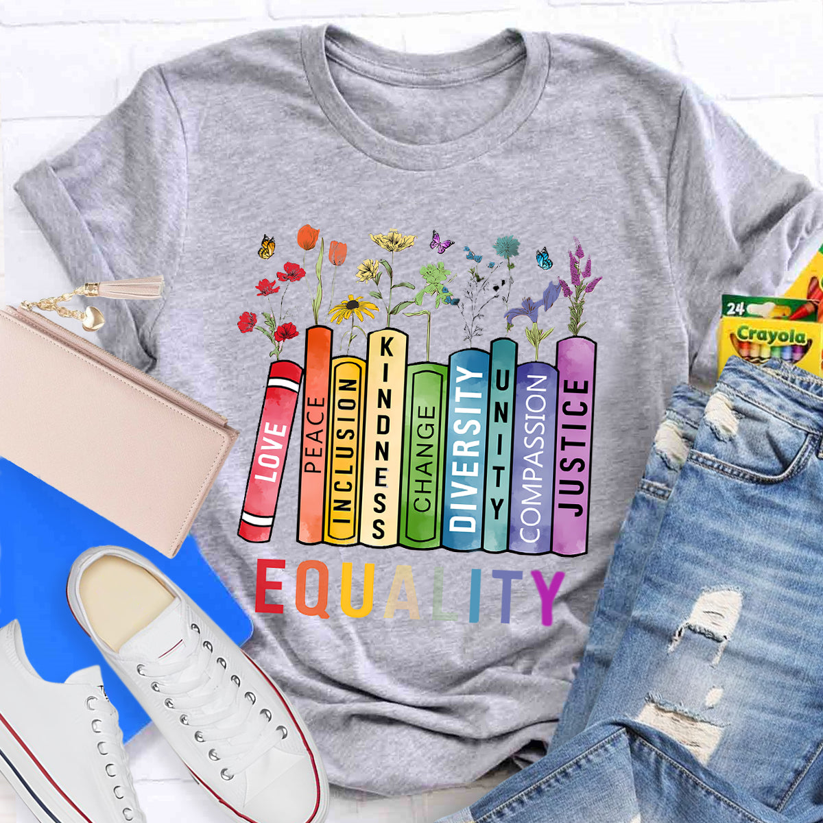 Equality Love Kindness Teacher T-Shirt