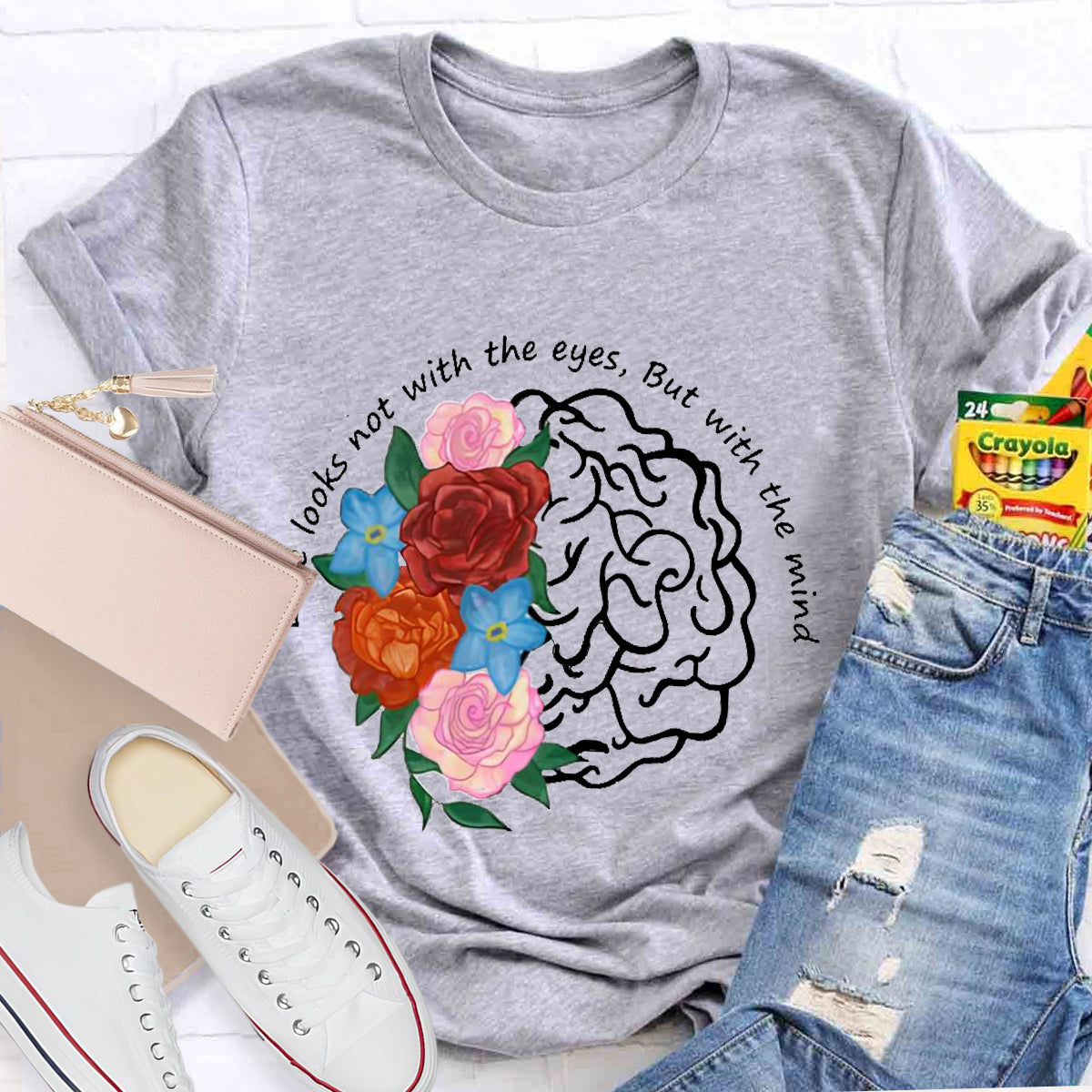 Love Looks Not With The Eyes But With The Mind Teacher T-Shirt