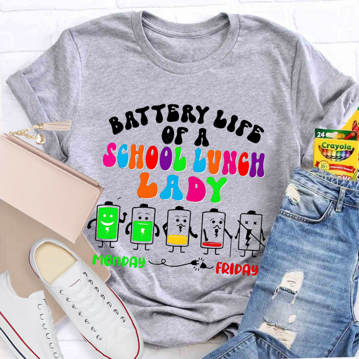 School Lunch Lady Monday To Friday T-Shirt
