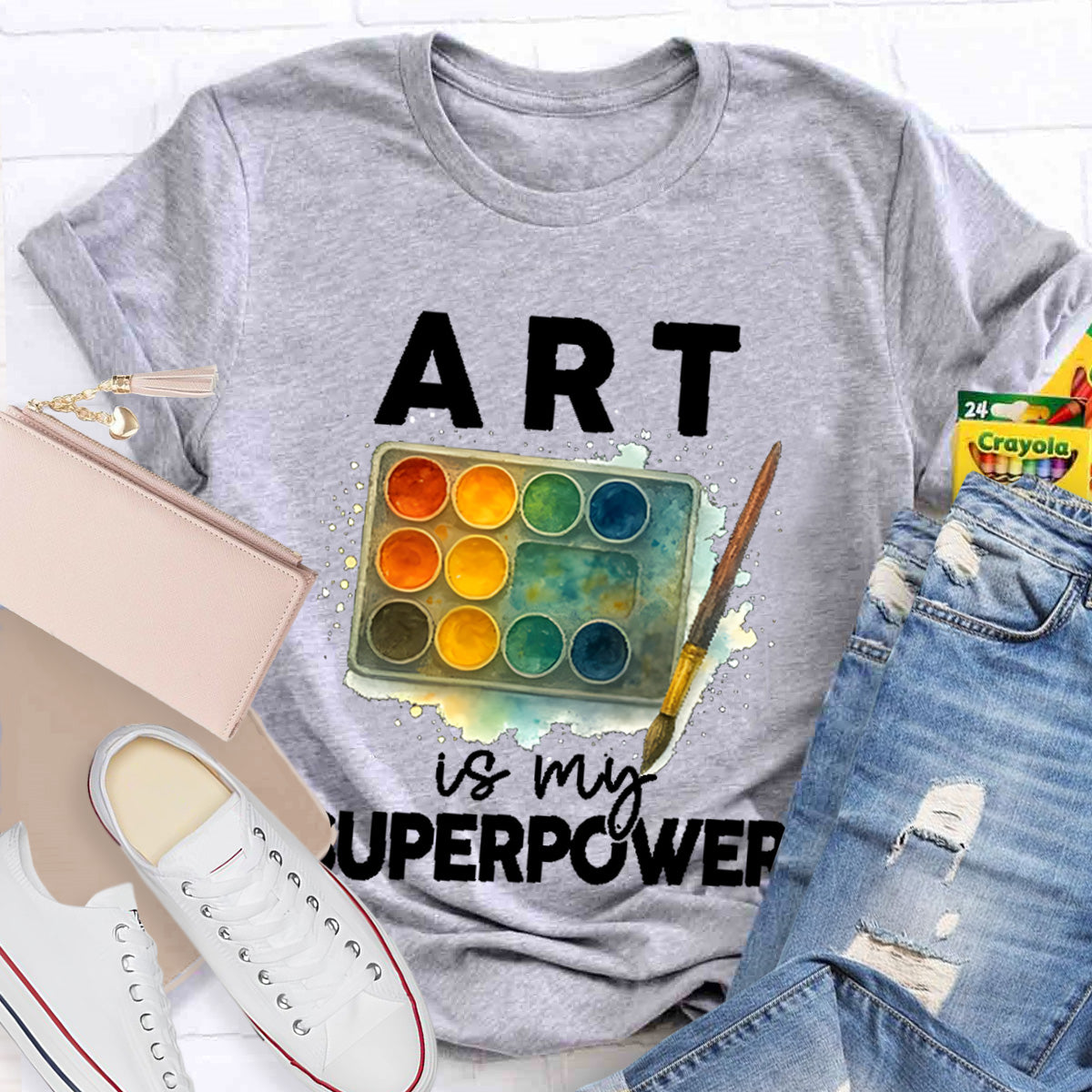 Art Is My Superpower Art Teacher T-Shirt