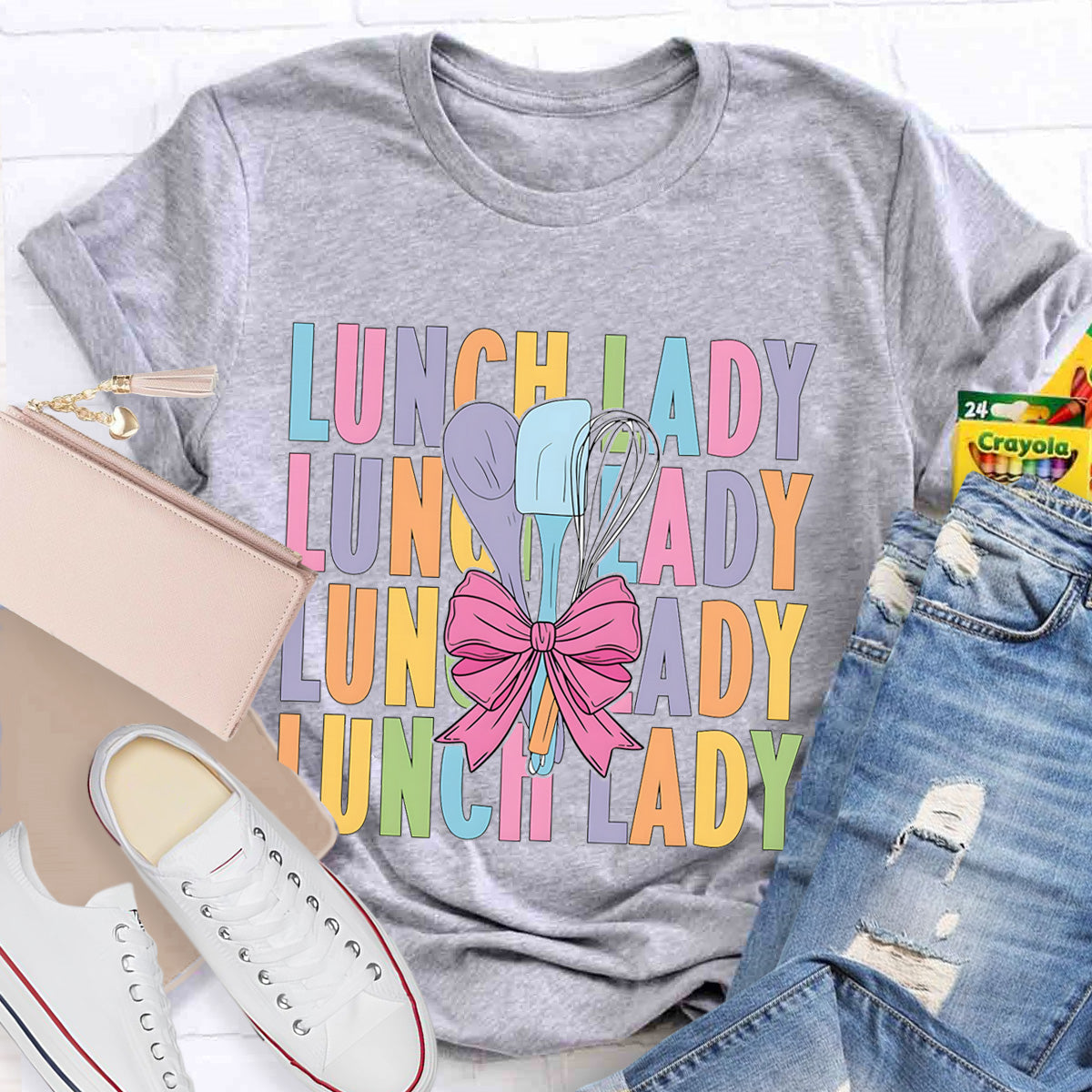 Beautiful Bow Lunch Lady T-Shirt