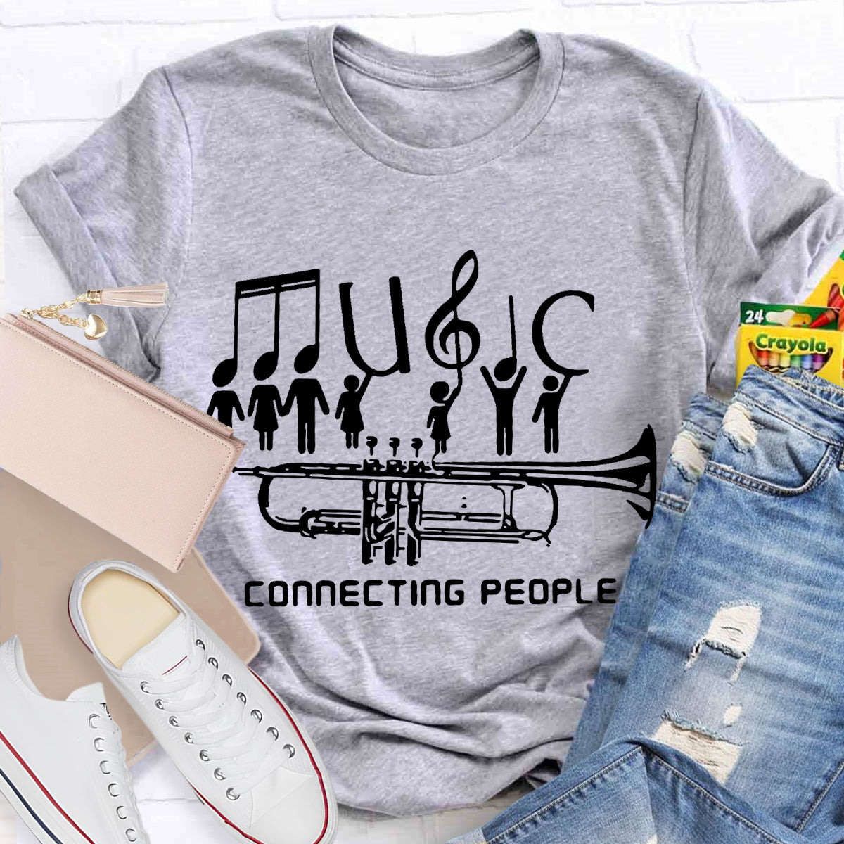 Music Connecting People Teacher T-Shirt