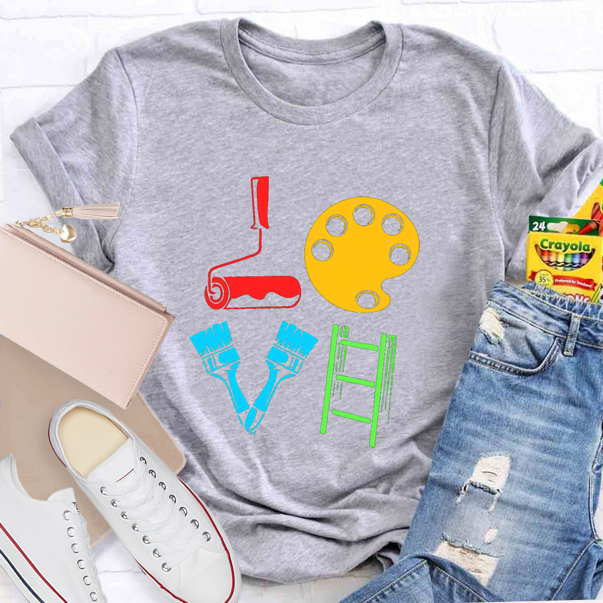 I Love Art Teacher T-Shirt