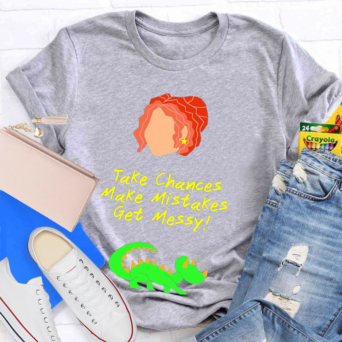 Take Chances Make Mistakes School Bus Teacher T-Shirt
