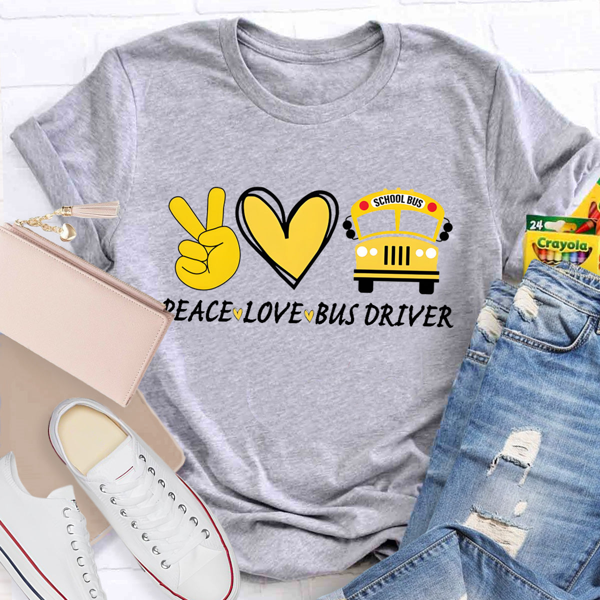 Peace Love Bus Driver T-Shirt