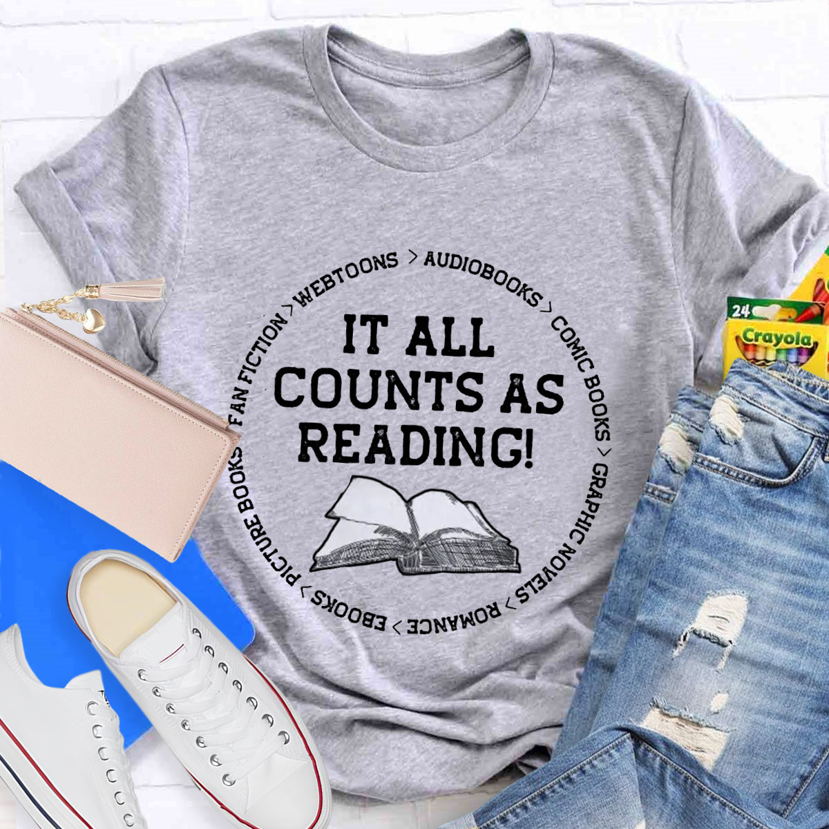 It All Counts As Reading Teacher T-Shirt