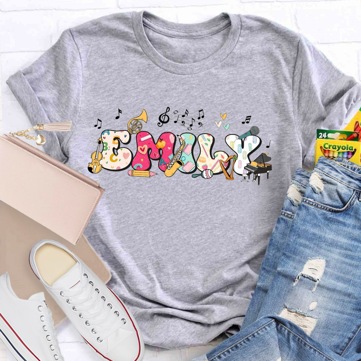 Personalized Name Piano Teacher T-Shirt