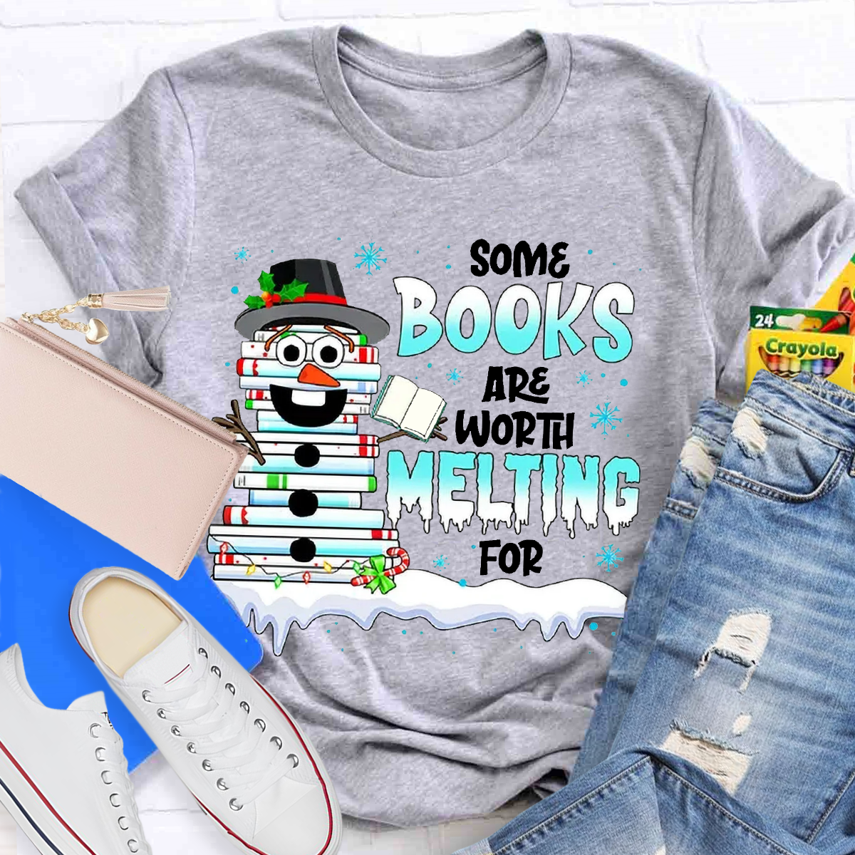 Some Books Are Worth Melting For Teacher T-Shirt