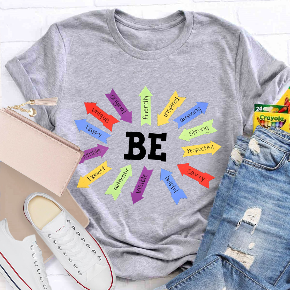 Be Strong Respectful Savvy Helpful Visible Honest Humble Happy Teacher T-Shirt