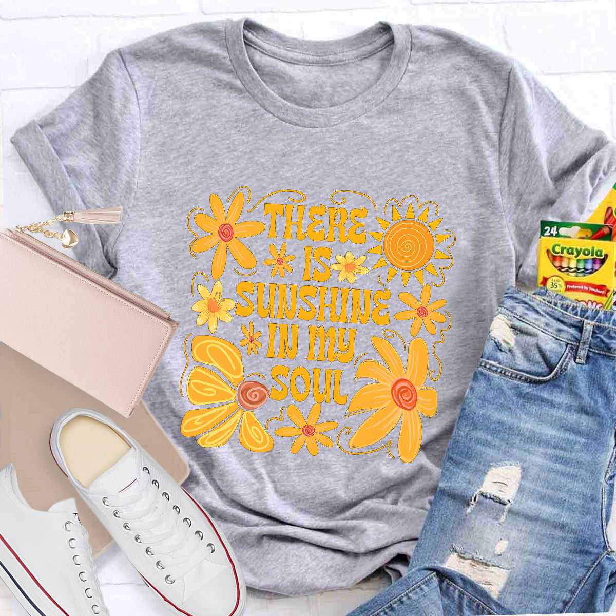 There Is Sunshine In My Soul Floral T-Shirt