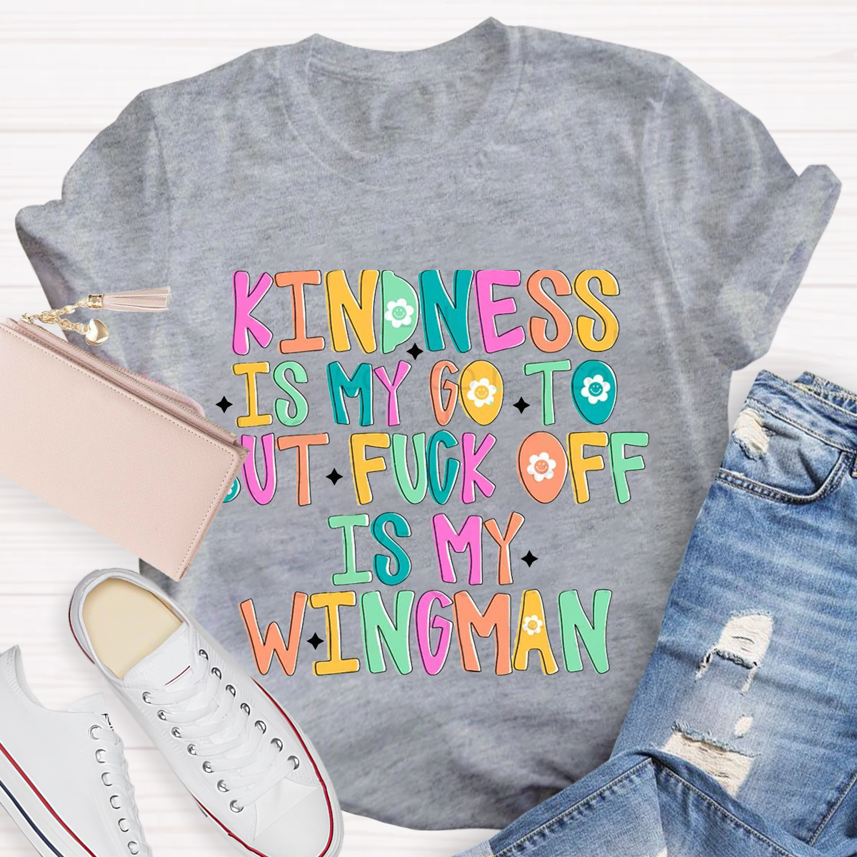 Cartoon Kindness Teacher T-Shirt