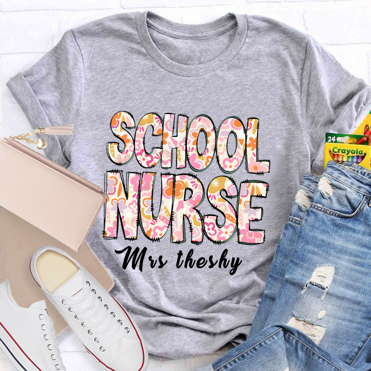 Personalized Name School Nurse Miss Theshy T-Shirt