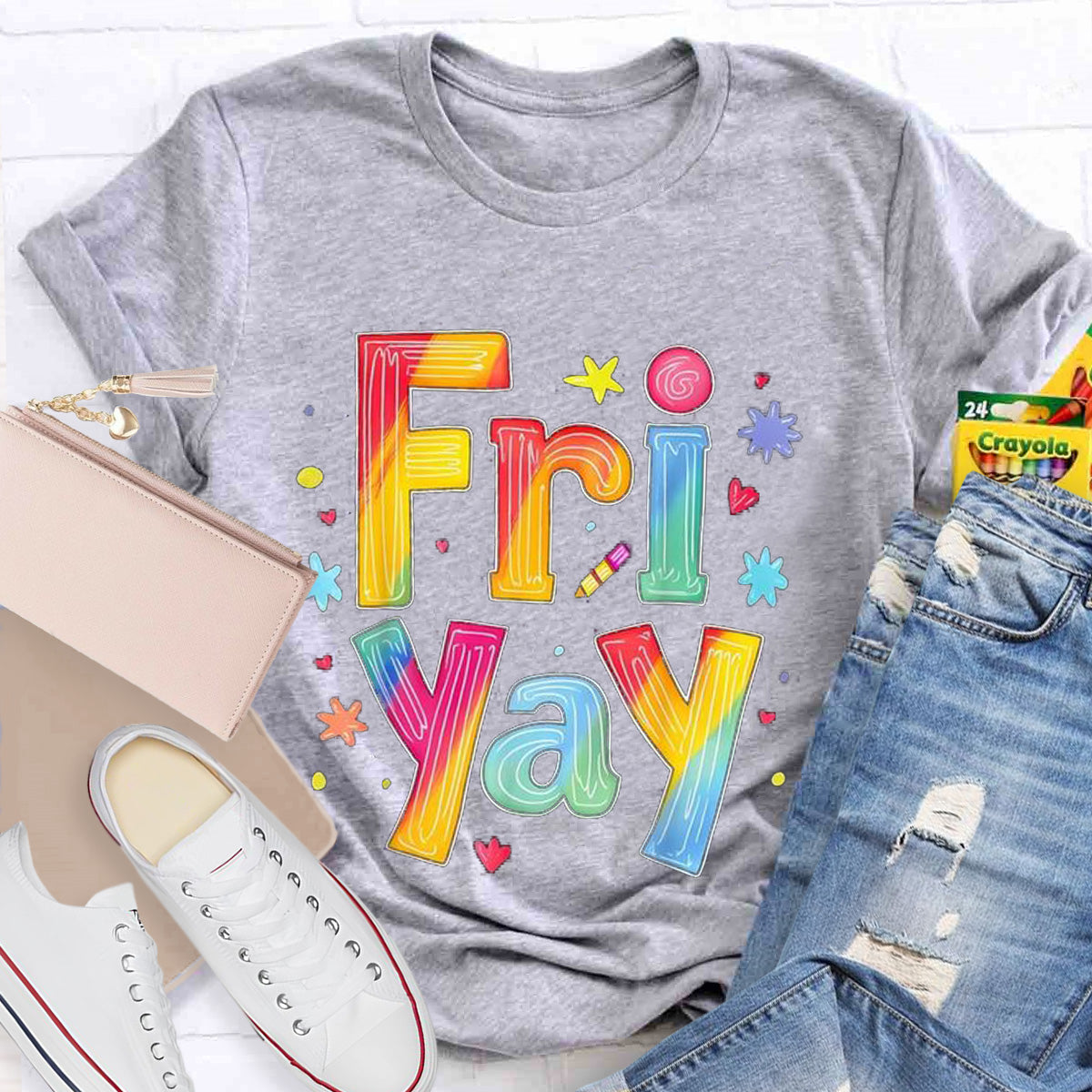 Personalize Day Fri Yay Teacher T-Shirt