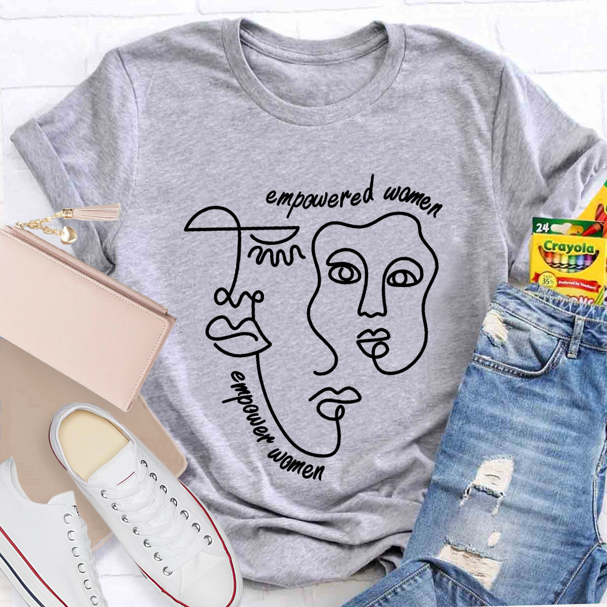 Empowered Women Empower Women Art Teacher T-Shirt