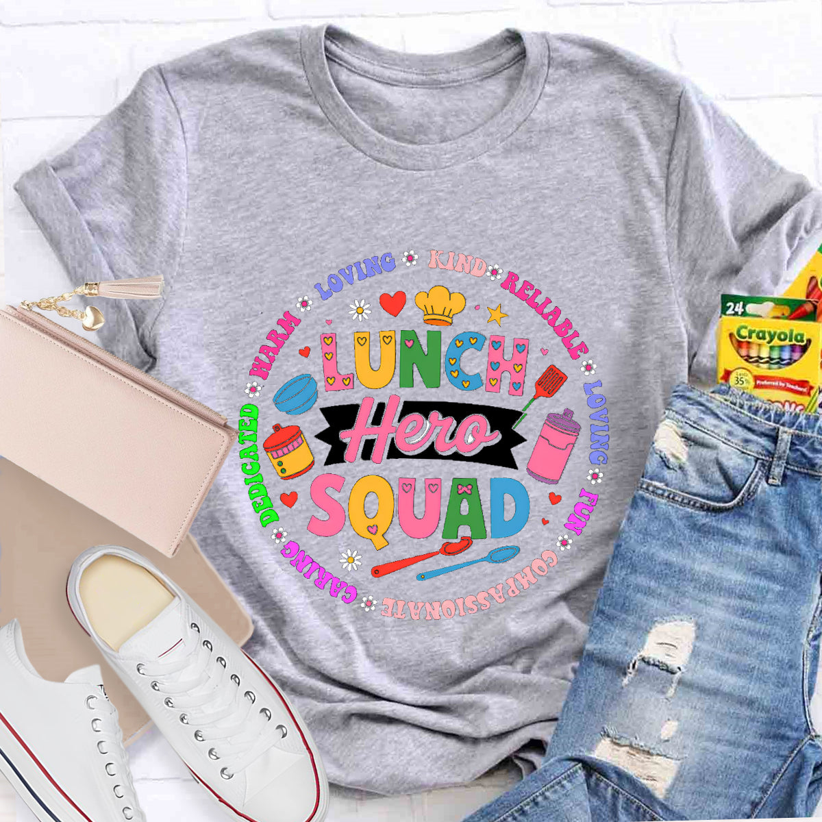 Lunch Hero Squad Love Students T-Shirt