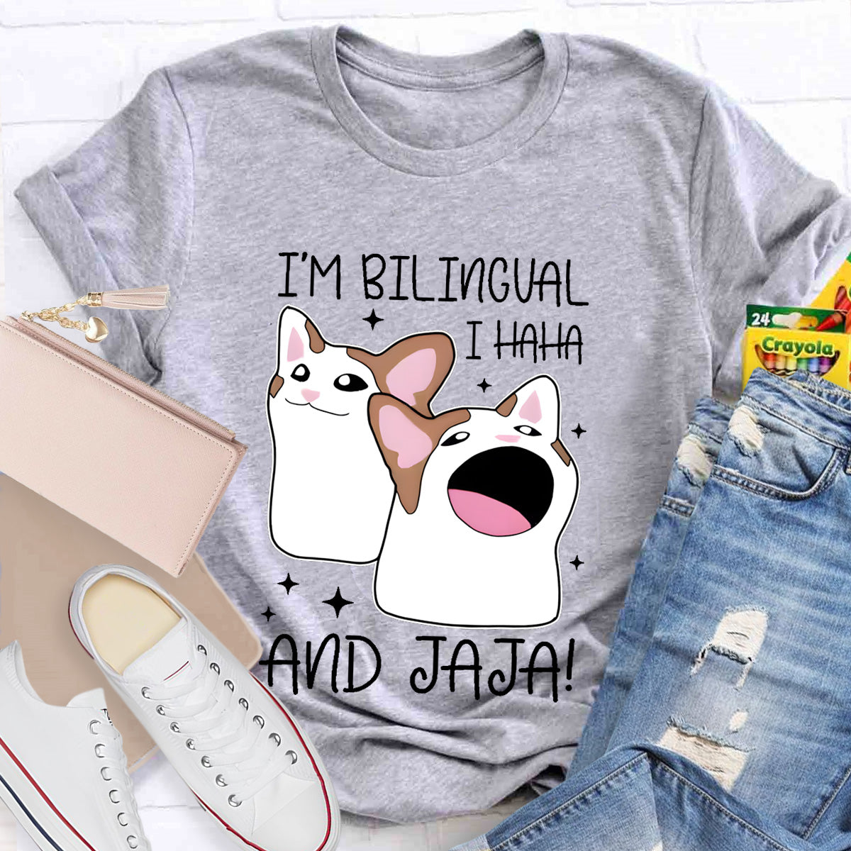 I'm Bilingual I Haha And Jaja Teacher T-Shirt
