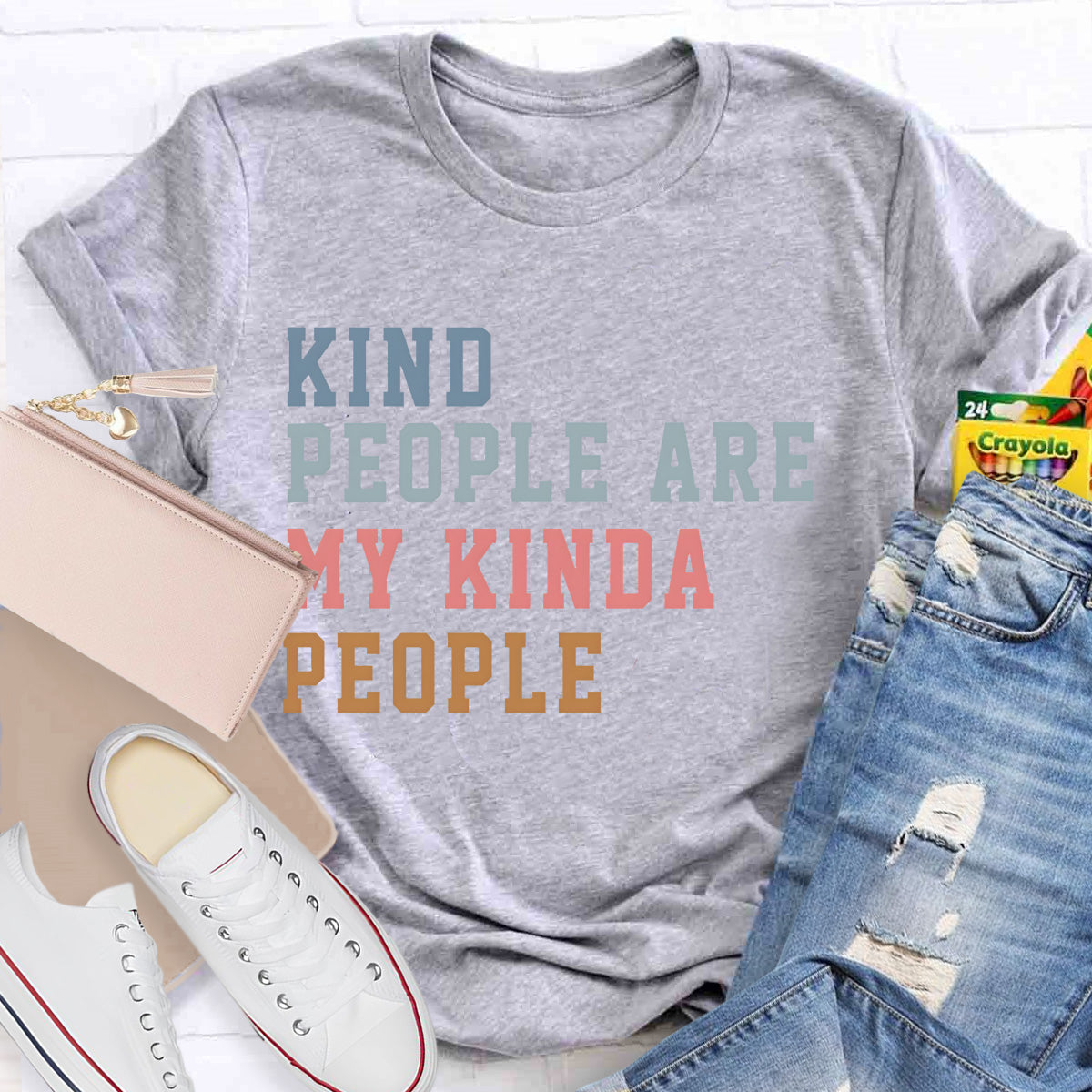 Kind People Are My Kinda People Teacher T-Shirt
