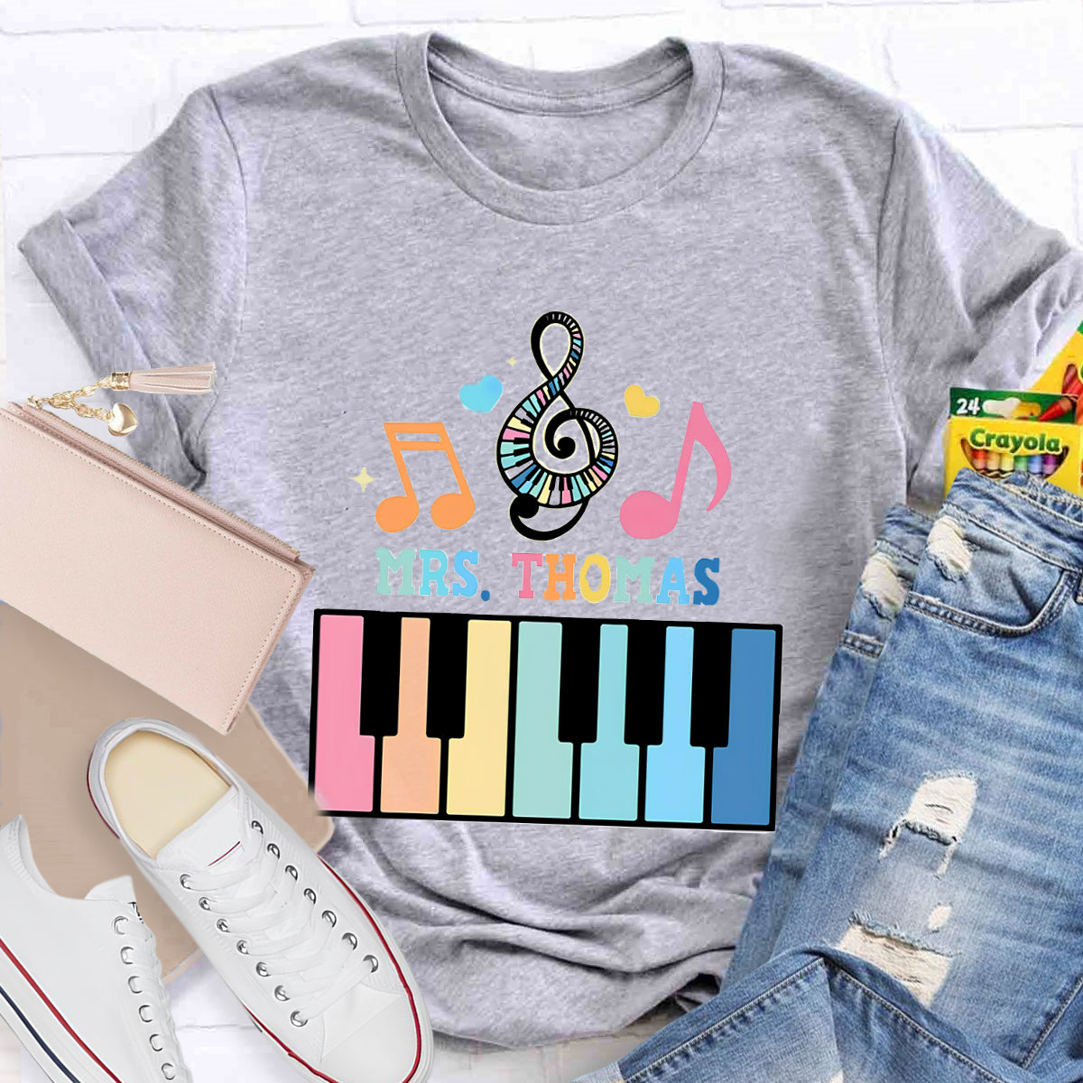 Personalize Name Piano Teacher T-Shirt