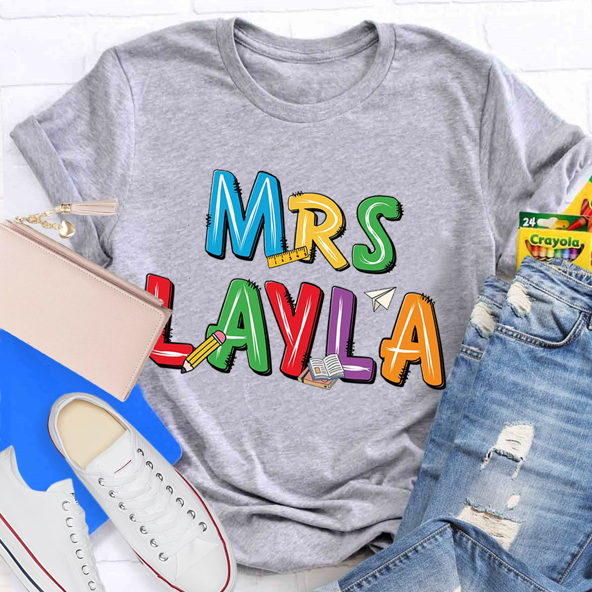 Personalized Your Name Teacher T-Shirt