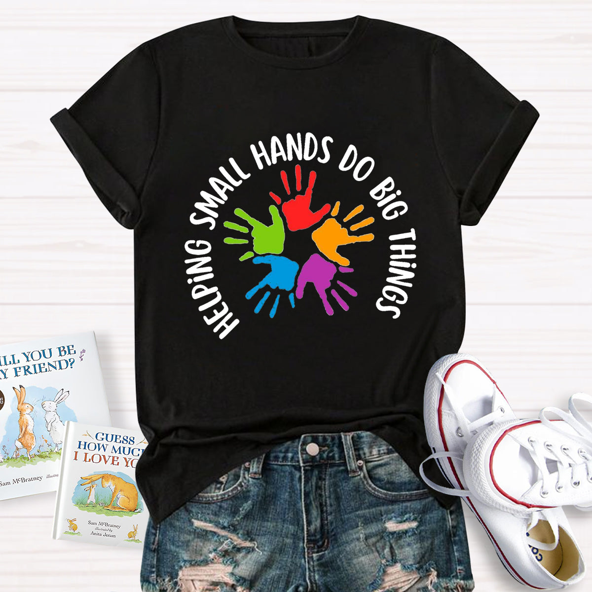 Helping Small Hands Do Big Thing Teacher T-Shirt