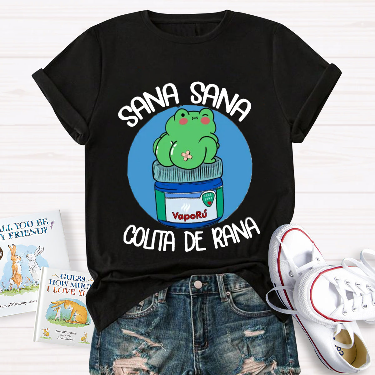 Sana Sana Colita De Rana Spanish Teacher T-Shirt