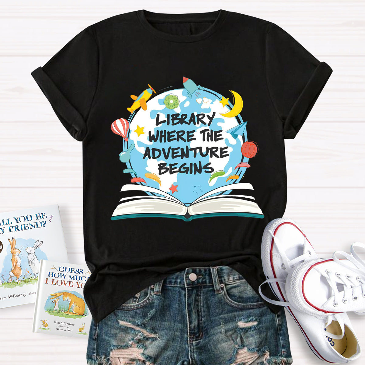 Library Where The Adventure Begins T-Shirt