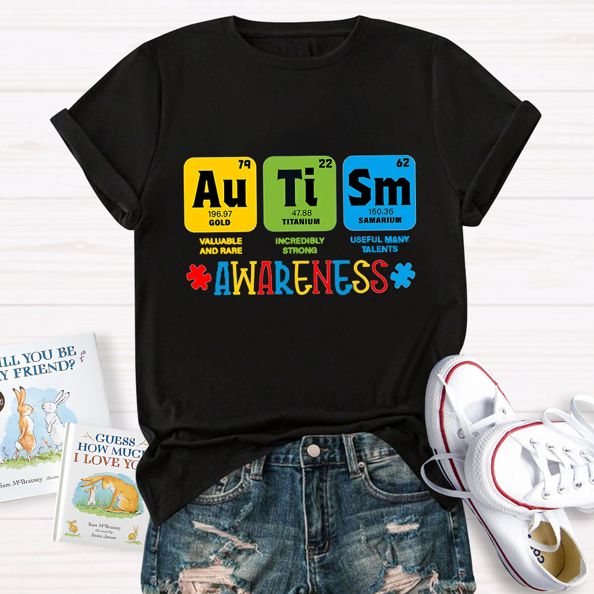 Autism Awareness Chemical Elements Teacher T-Shirt
