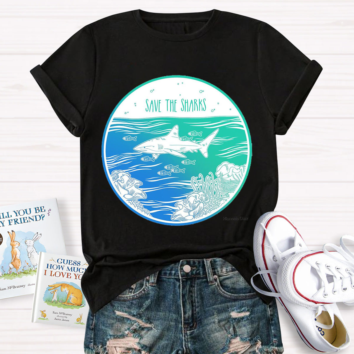 Save The Sharks Teacher T-Shirt