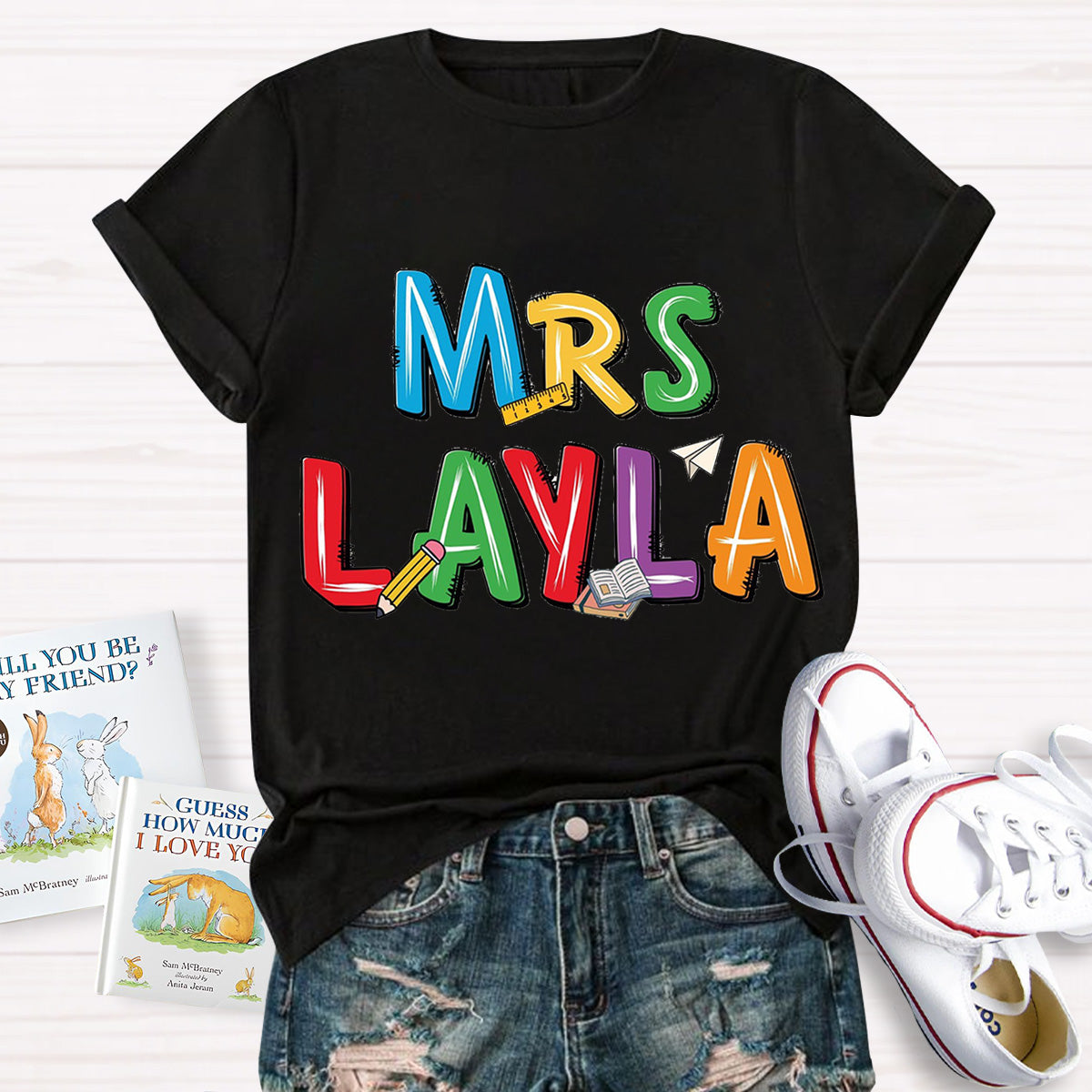 Personalized Your Name Teacher T-Shirt
