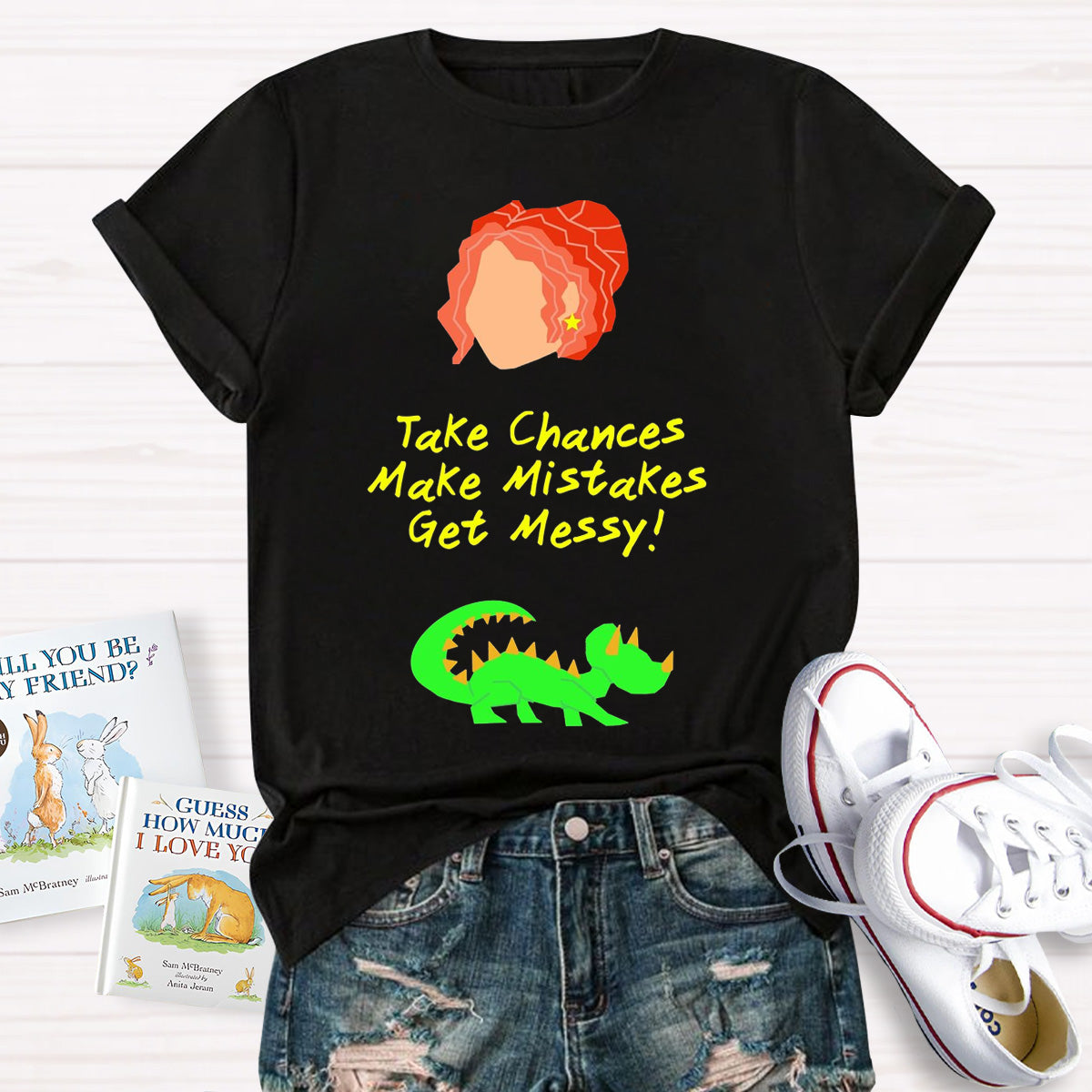 Take Chances Make Mistakes School Bus Teacher T-Shirt
