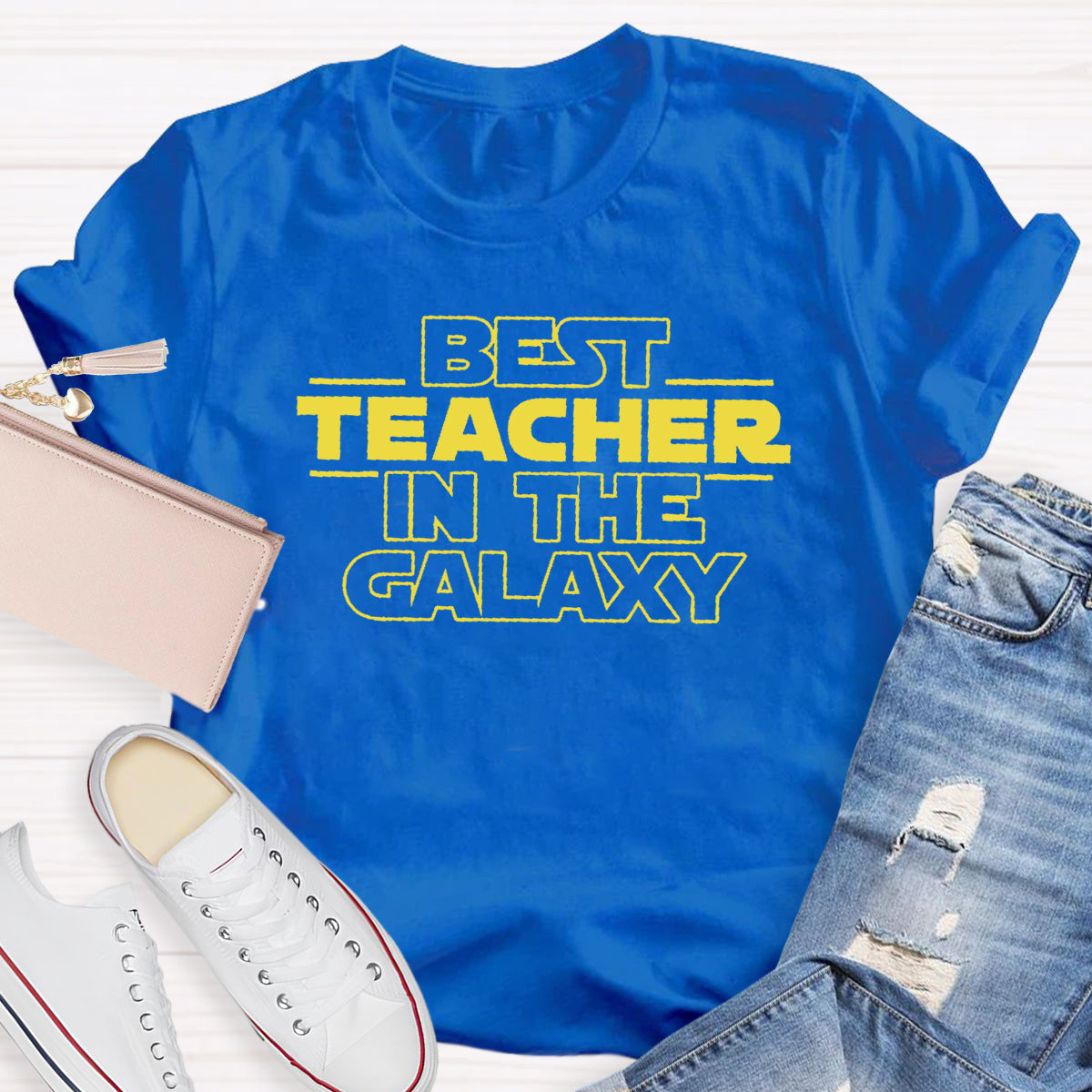 Best Teacher In The Galaxy Star Wars Themed T-Shirt