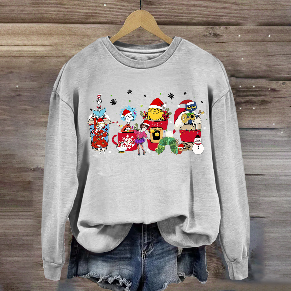 Christmas Pete the Cat Coffee Sweatshirt