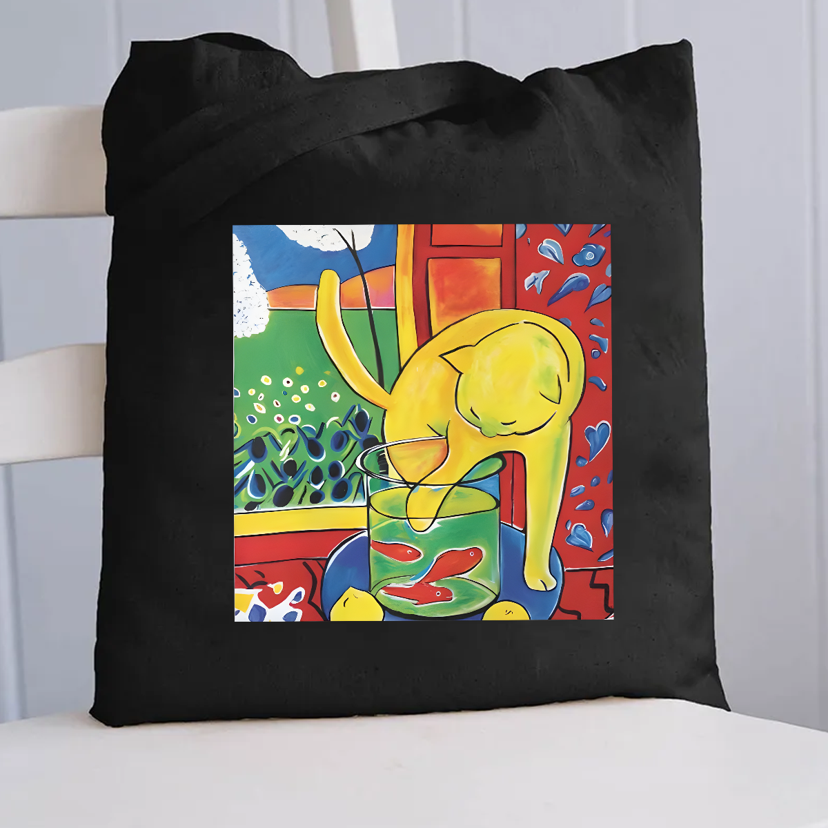 Cute Cat Canvas Tote Bag