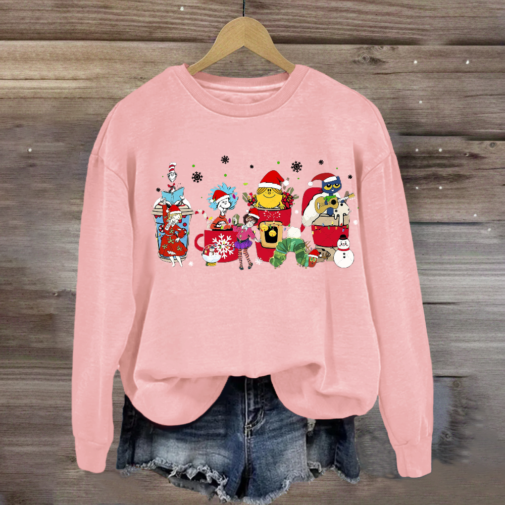 Christmas Pete the Cat Coffee Sweatshirt