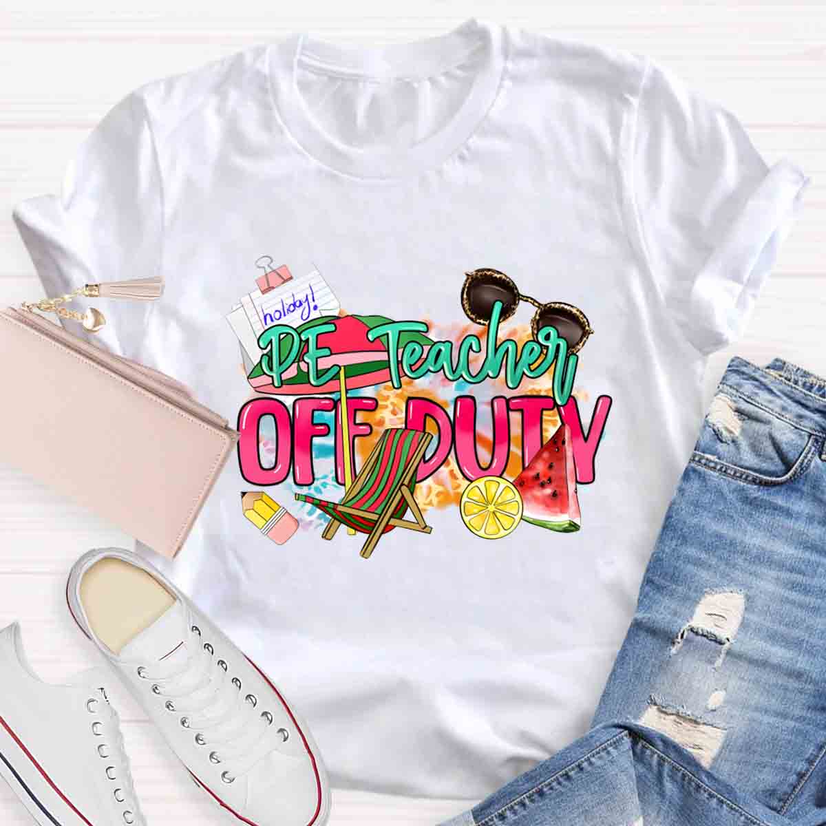 Personalized Subjects Teacher Off Duty T-Shirt