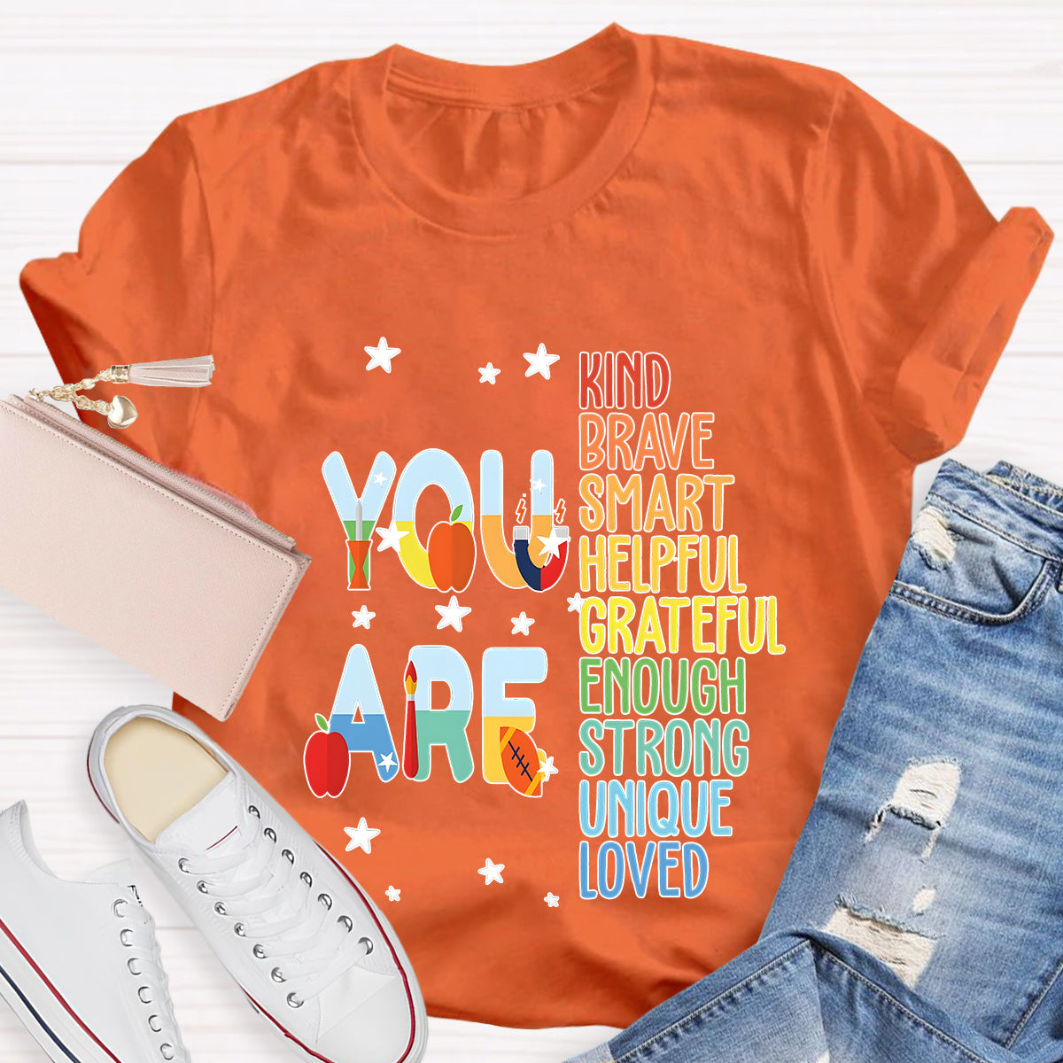 You Are Kind And Brave Teacher T-Shirt