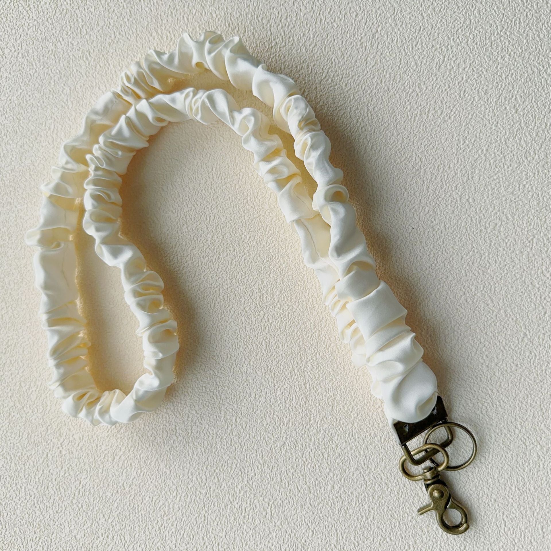 Scrunched Fabric Teacher Lanyard