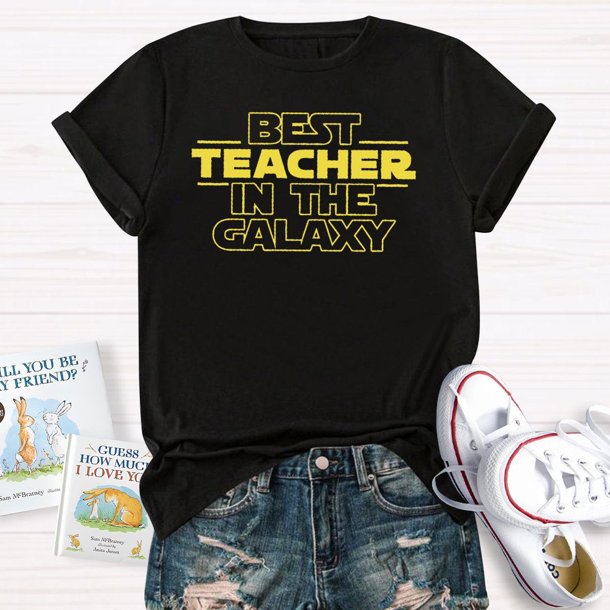 Best Teacher In The Galaxy Star Wars Themed T-Shirt