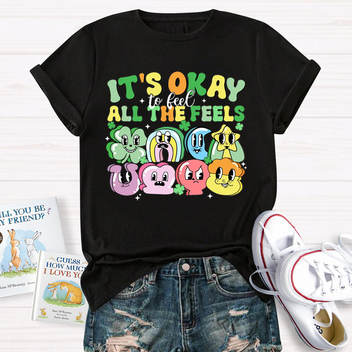 It's Okay To Feel All The Feels Shamrock T-Shirt