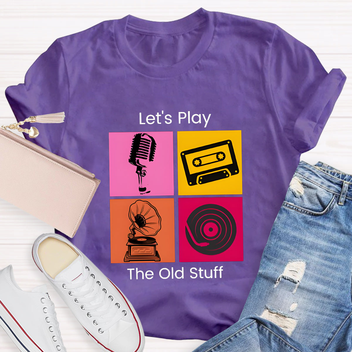 Let'S Play The Old Stuff Music Lover T-Shirt
