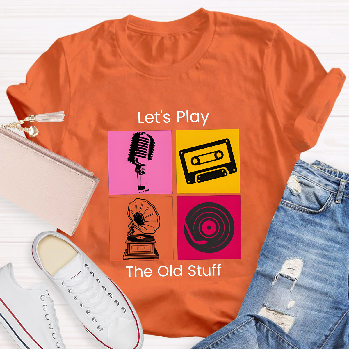 Let'S Play The Old Stuff Music Lover T-Shirt