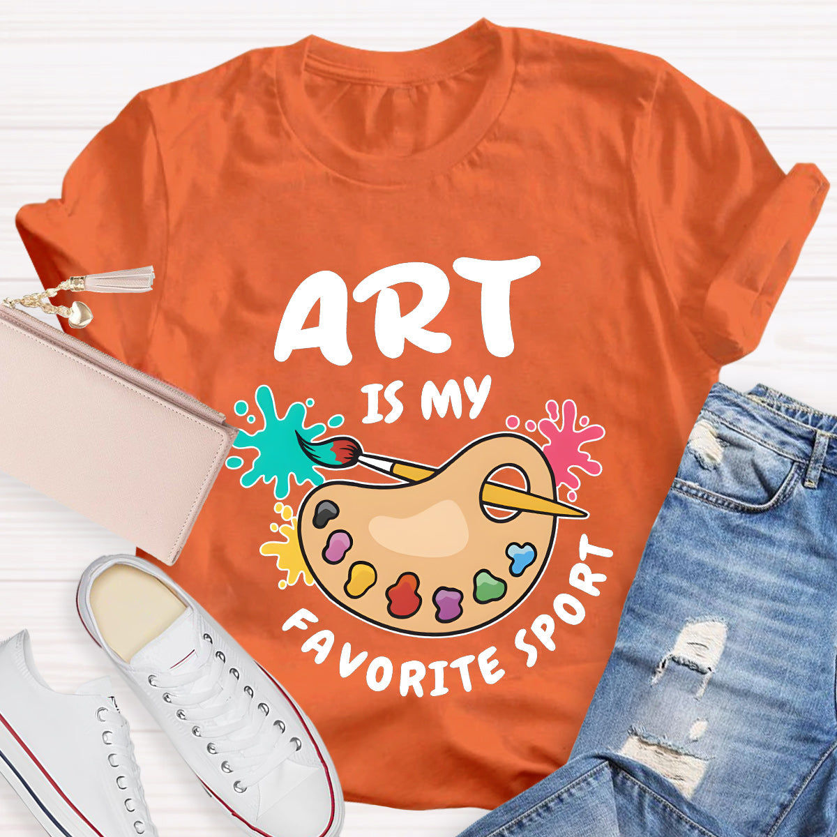 Art Is My Favorite Sport Teacher T-Shirt